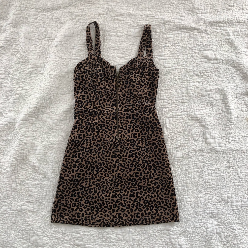 Wild Fable Corduroy Leopard Print Jumper Dress